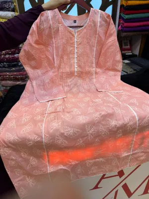 Slub Cotton Printed Kurti 2